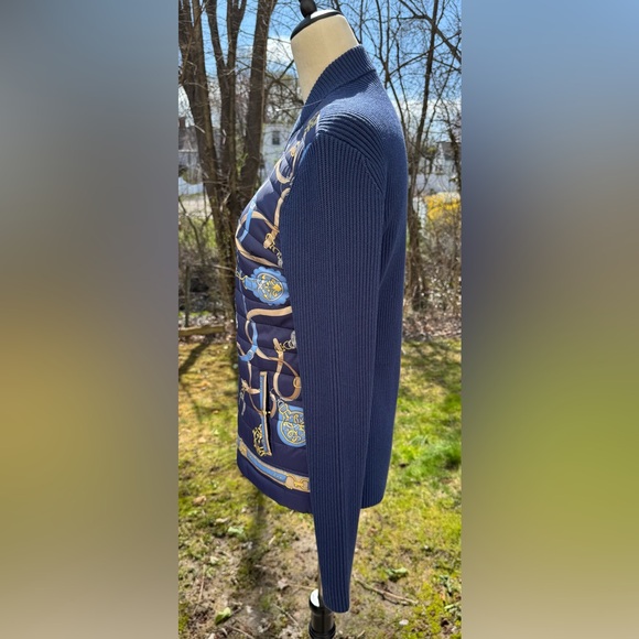 J. MCLAUGHLIN Andi Jacket Fairfax Crest Puffer Vest Design Knit Sleeves Size M - Picture 4 of 11